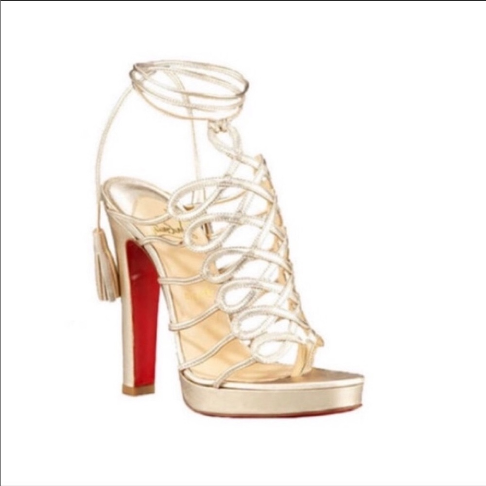 Christian Louboutin Salsbourg Champagne Heels